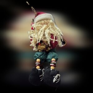 Festive Doll with Red and Green Outfit